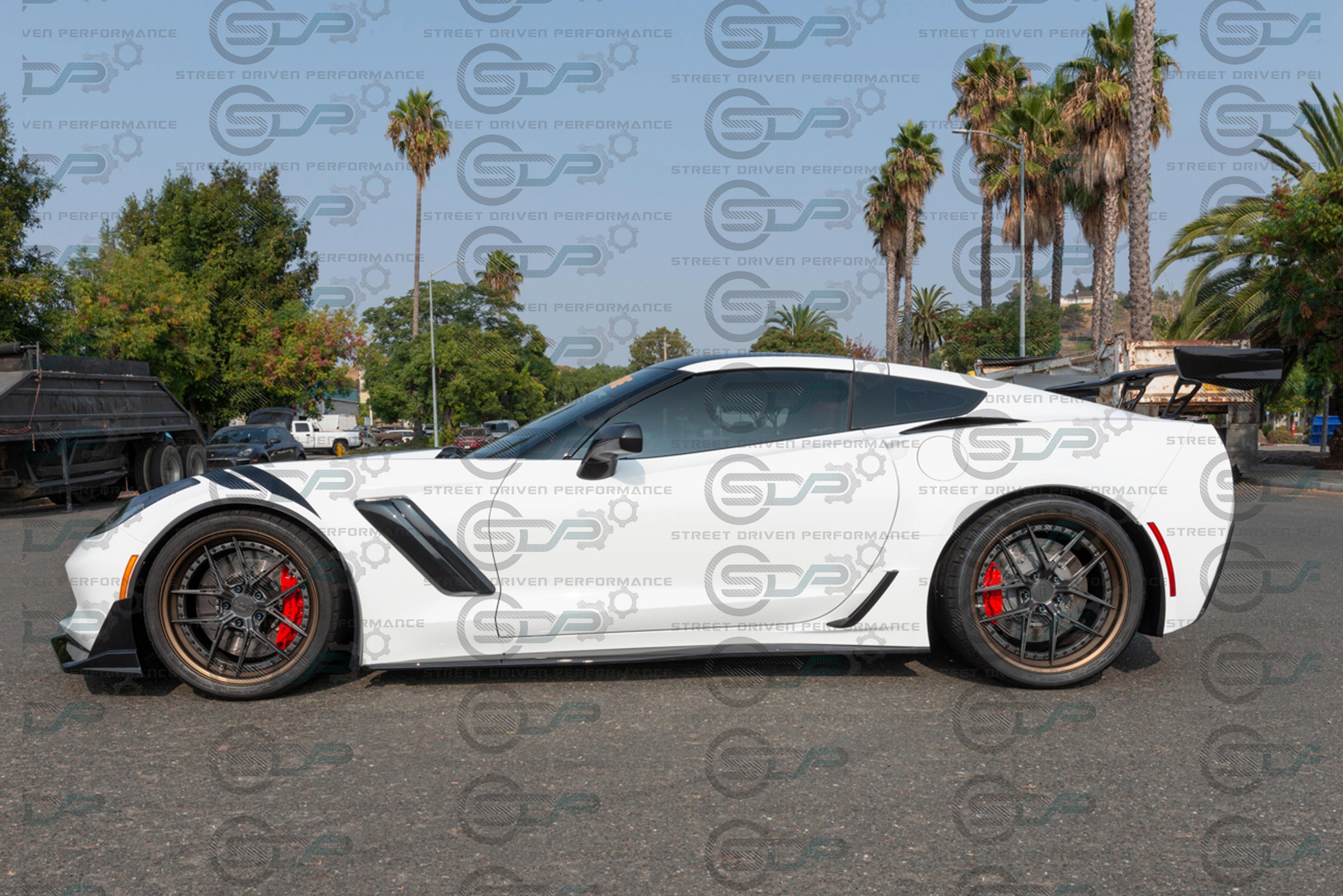 2014-2017 C7 Corvette - Carbon Flash "ZR1 Style Conversion" Side Fender Vents (Pair)